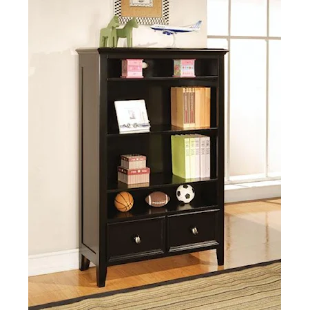 4-Shelf, 2-Drawer Bookcase